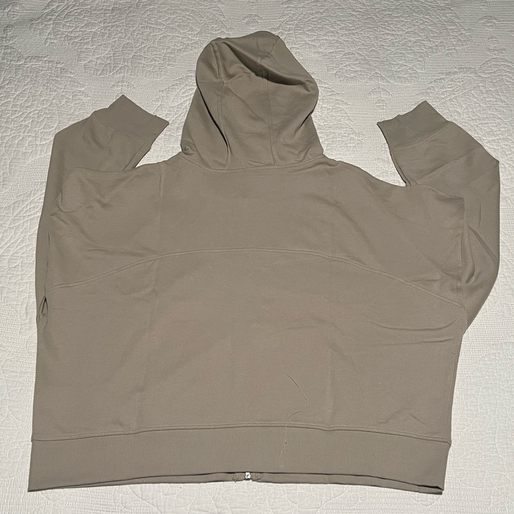 🆕 DKNY Women's Terry Zip Front Jacket in the color Pebble Size:XXL - Picture 2 of 14